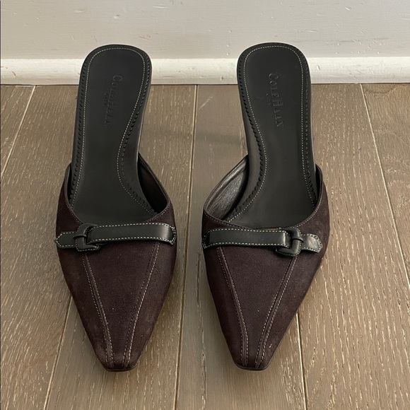 Cole Haan City Women's Brown Suede Slip On Heels size 8.5 B - Picture 1 of 6